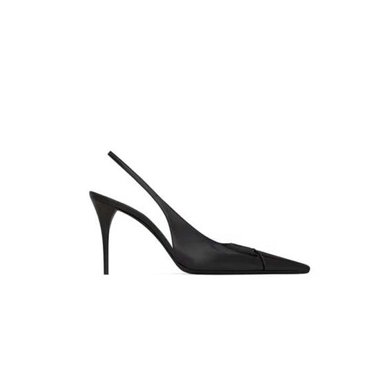 Babylone Breteuil Slingback Pumps in Smooth Leather
