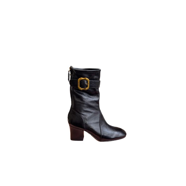 Bottines en cuir nappa 