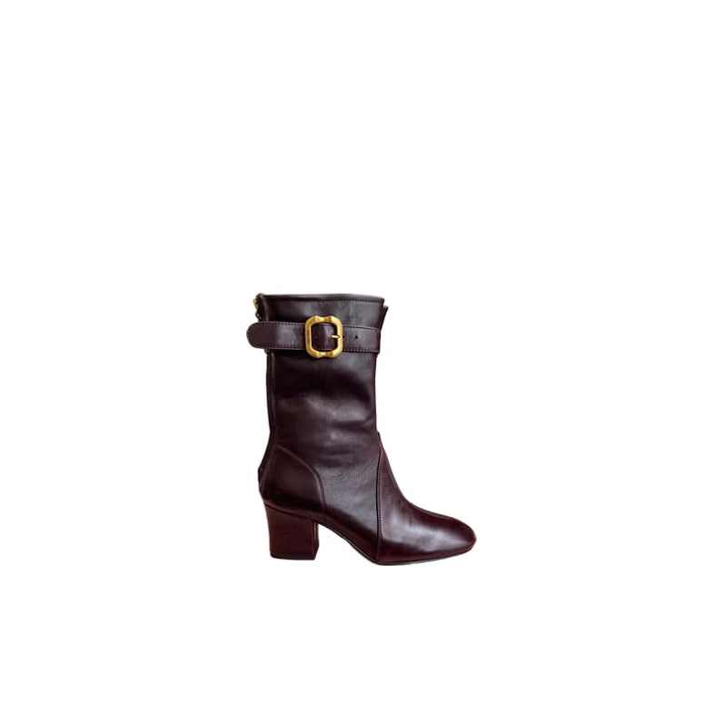 Bottines en cuir nappa 