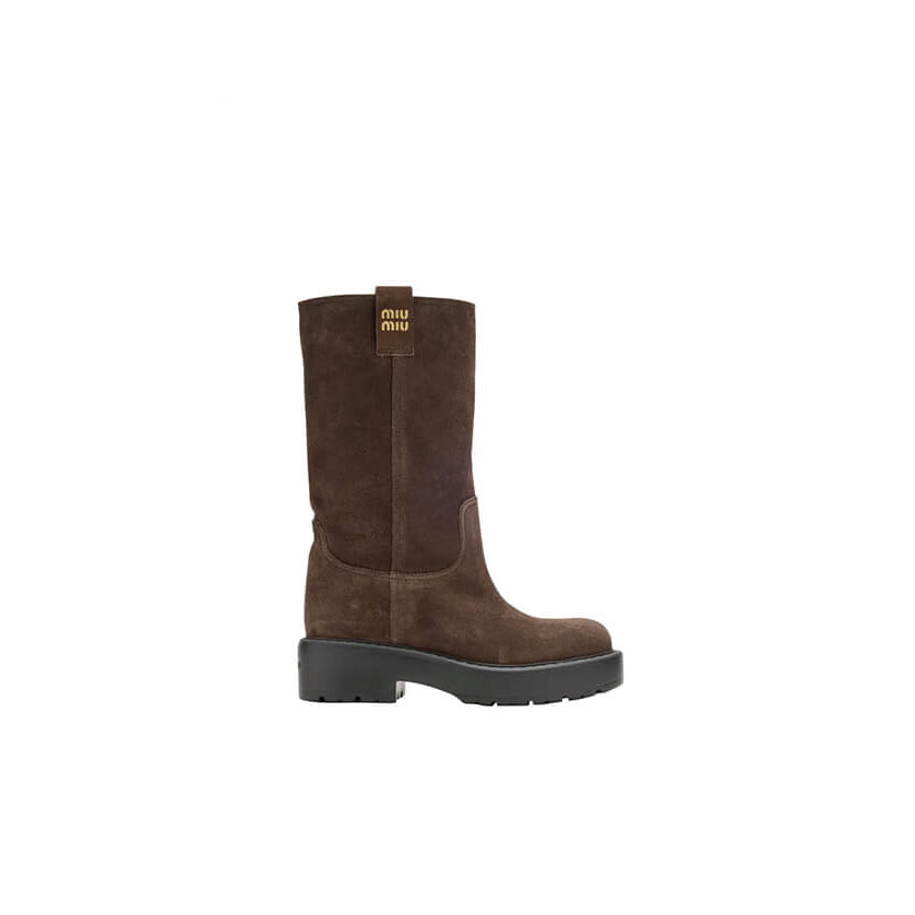 Wildleder-Motorradstiefel 