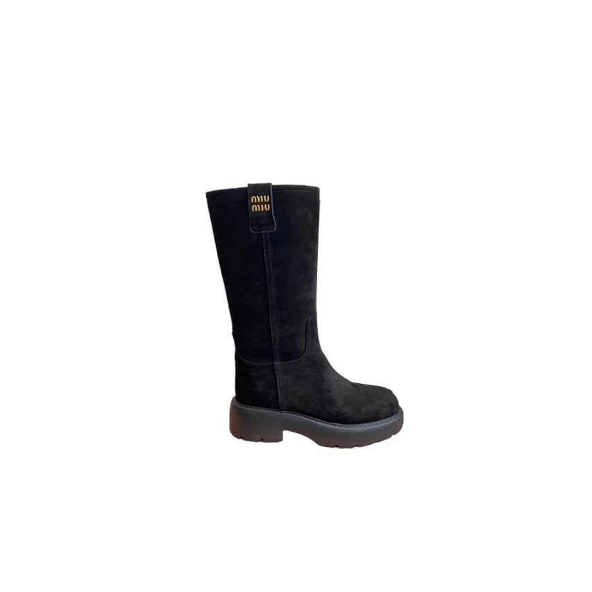 Wildleder-Motorradstiefel 