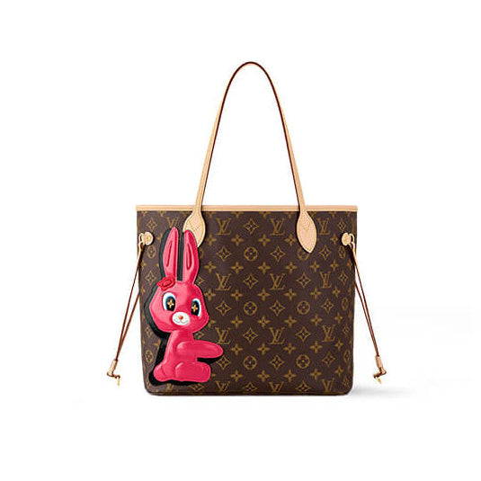 Playful Monogram Pink Bunny Tote Set