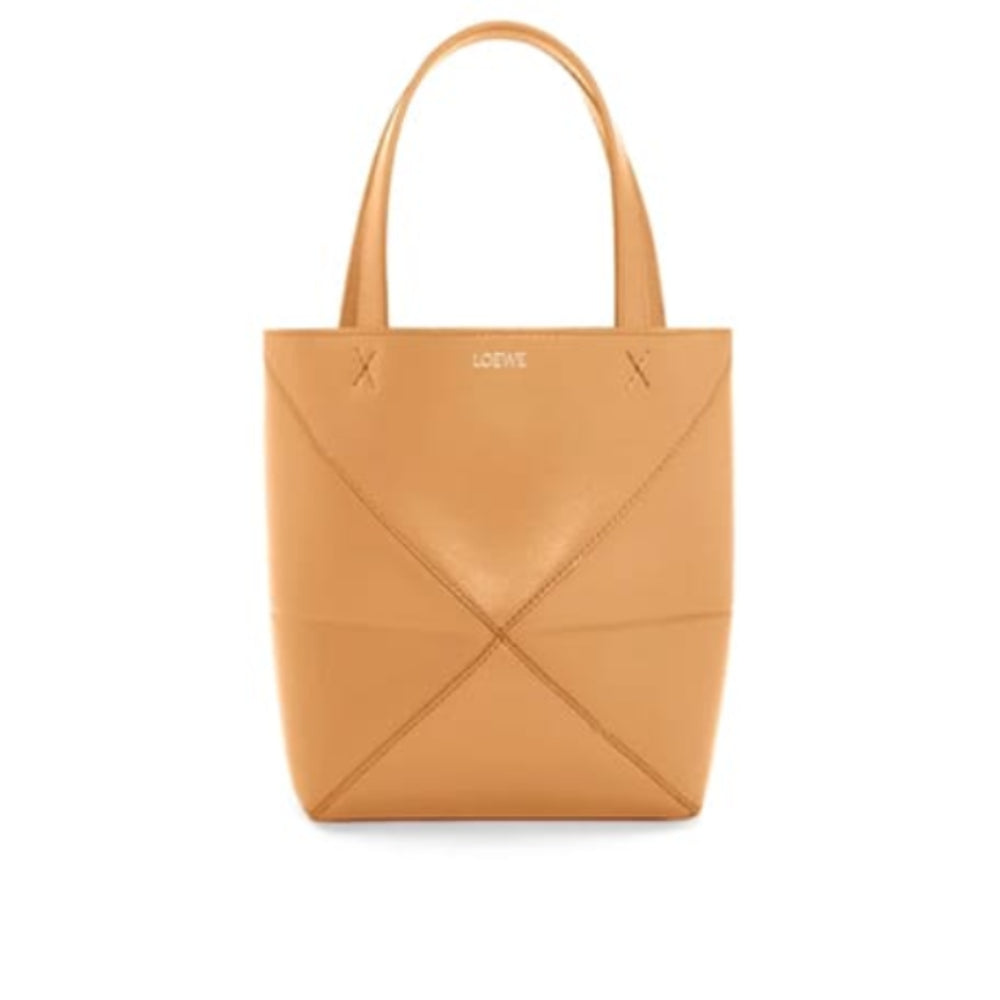 Mini Puzzle Fold Tote in Shiny Calfskin