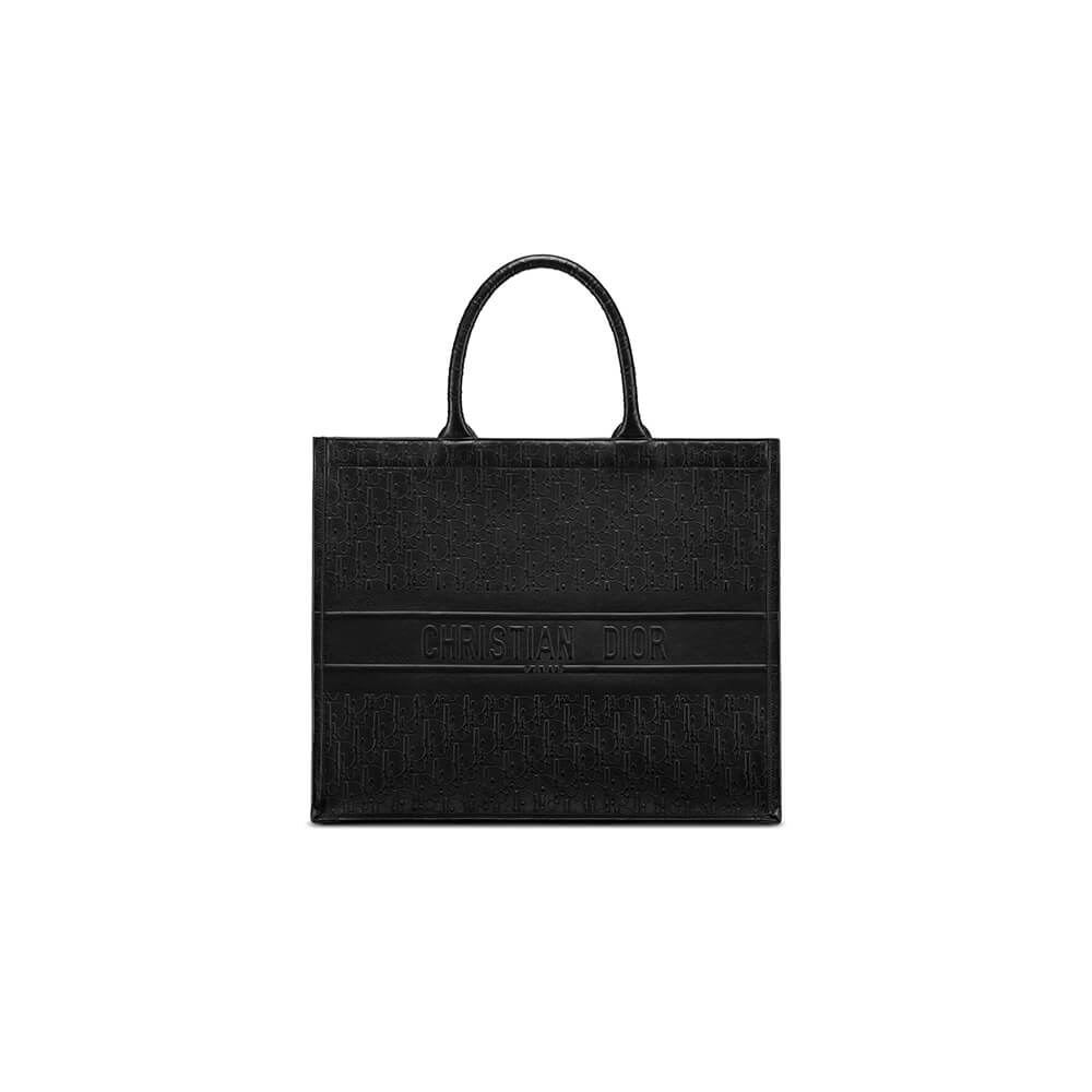 Black Embossed Leather