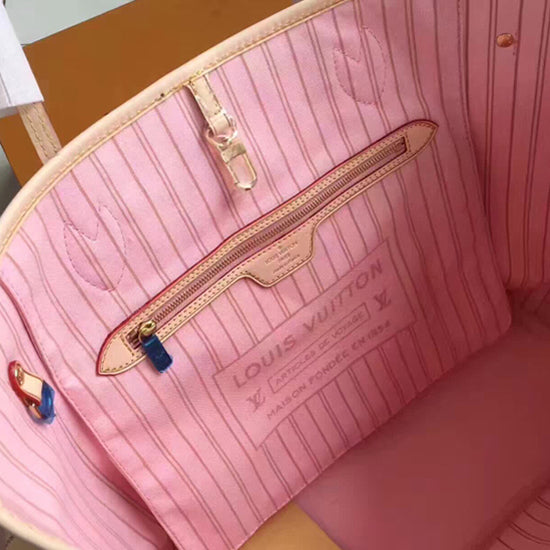 N41050 Neverfull MM Shoulder Bag Damier Azur Canvas