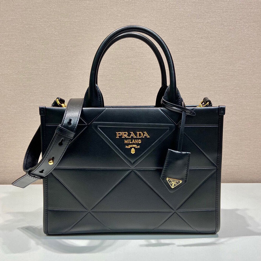 Small Leather Prada Symbole Bag with Topstitching