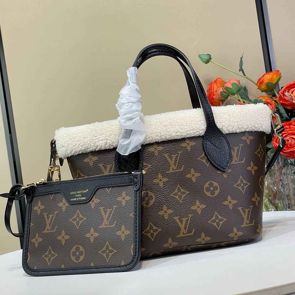 Cozy Monogram Shearling Tote Set
