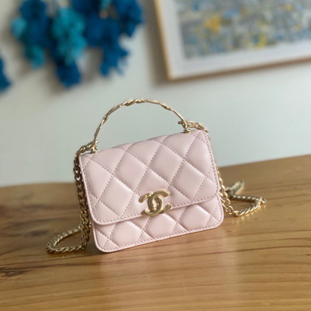 Mini-sac à rabat avec poignée supérieure 