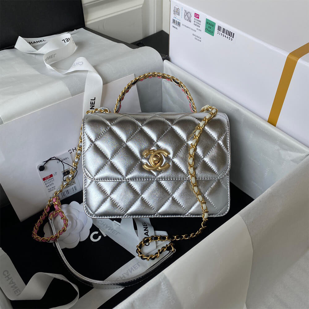 Mini-sac à rabat avec poignée supérieure 