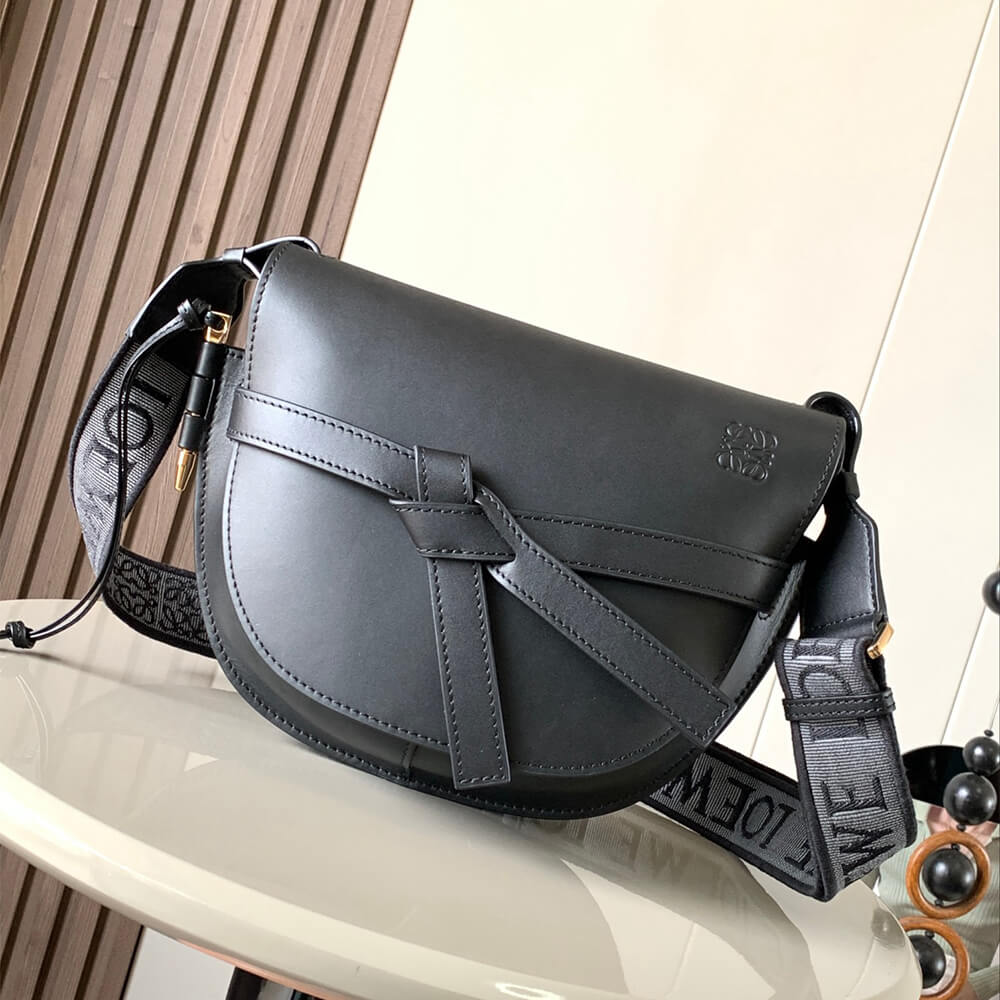 Small Gate Bag in Soft Calfskin and Jacquard