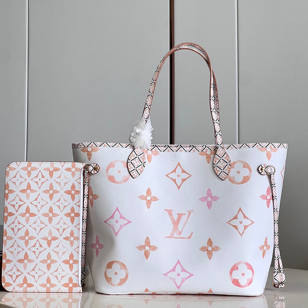 Vibrant Red Monogram Denim Tote Set
