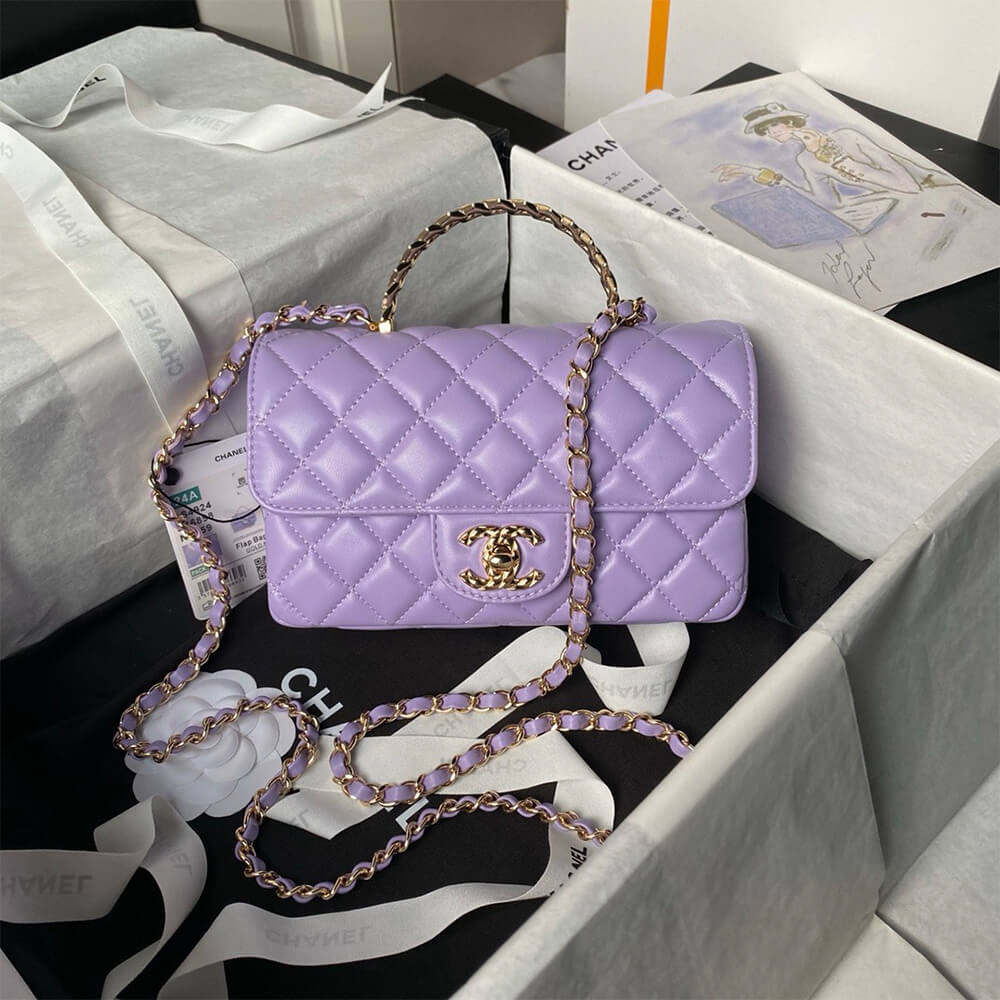 Mini-sac à rabat avec poignée supérieure 