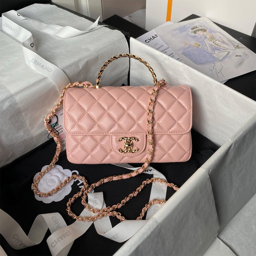 Mini-sac à rabat avec poignée supérieure 