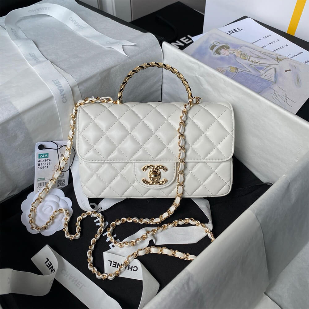 Mini-sac à rabat avec poignée supérieure 