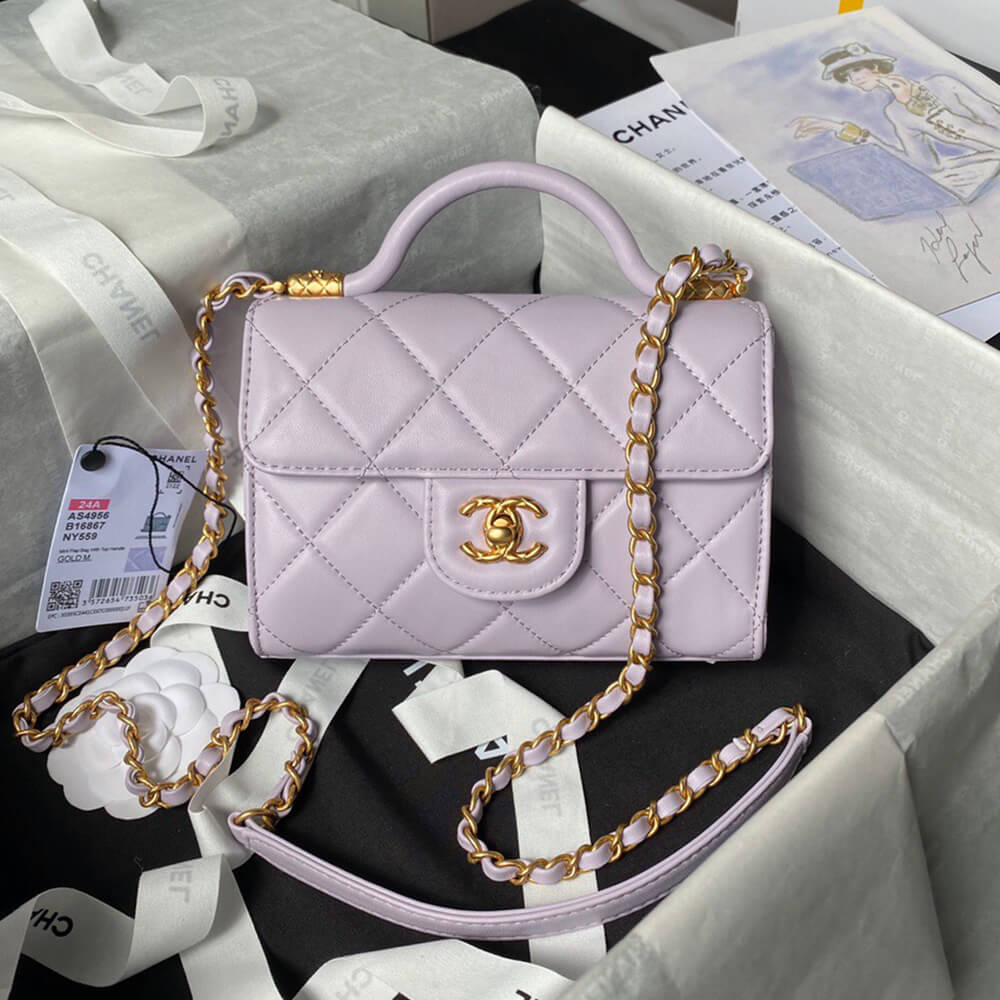 Mini-sac à rabat avec poignée supérieure 