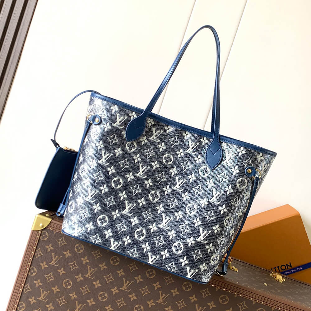 Shimmering Navy Monogram Tote Set