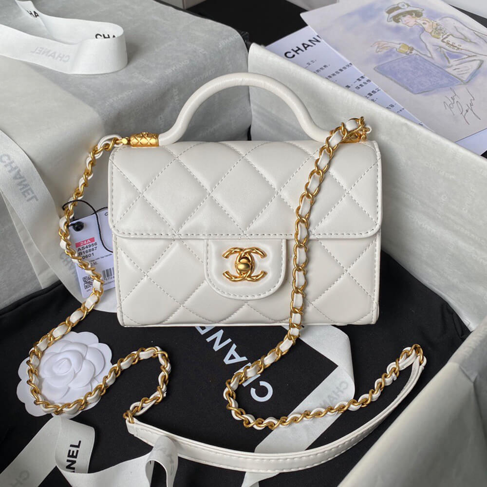 Mini-sac à rabat avec poignée supérieure 