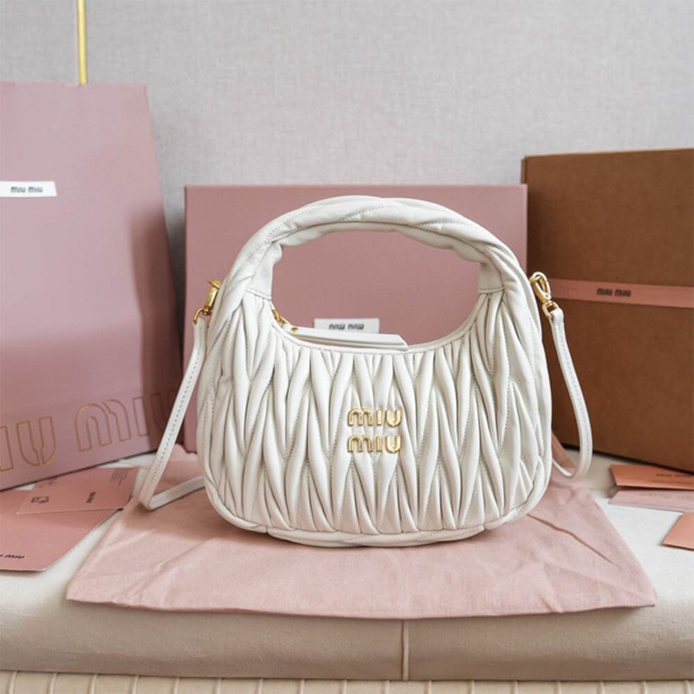 Small Wander Matelasse Nappa Leather Hobo Bag