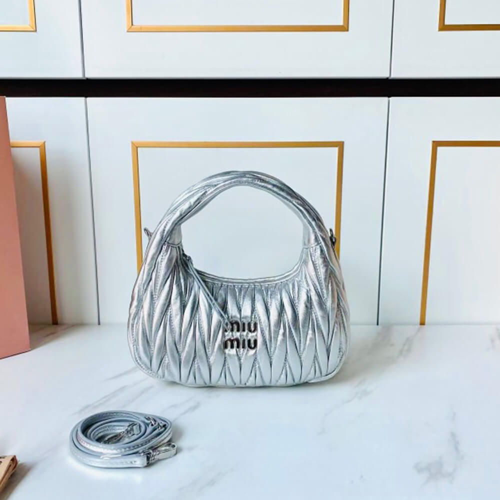 Small Wander Matelasse Nappa Leather Hobo Bag