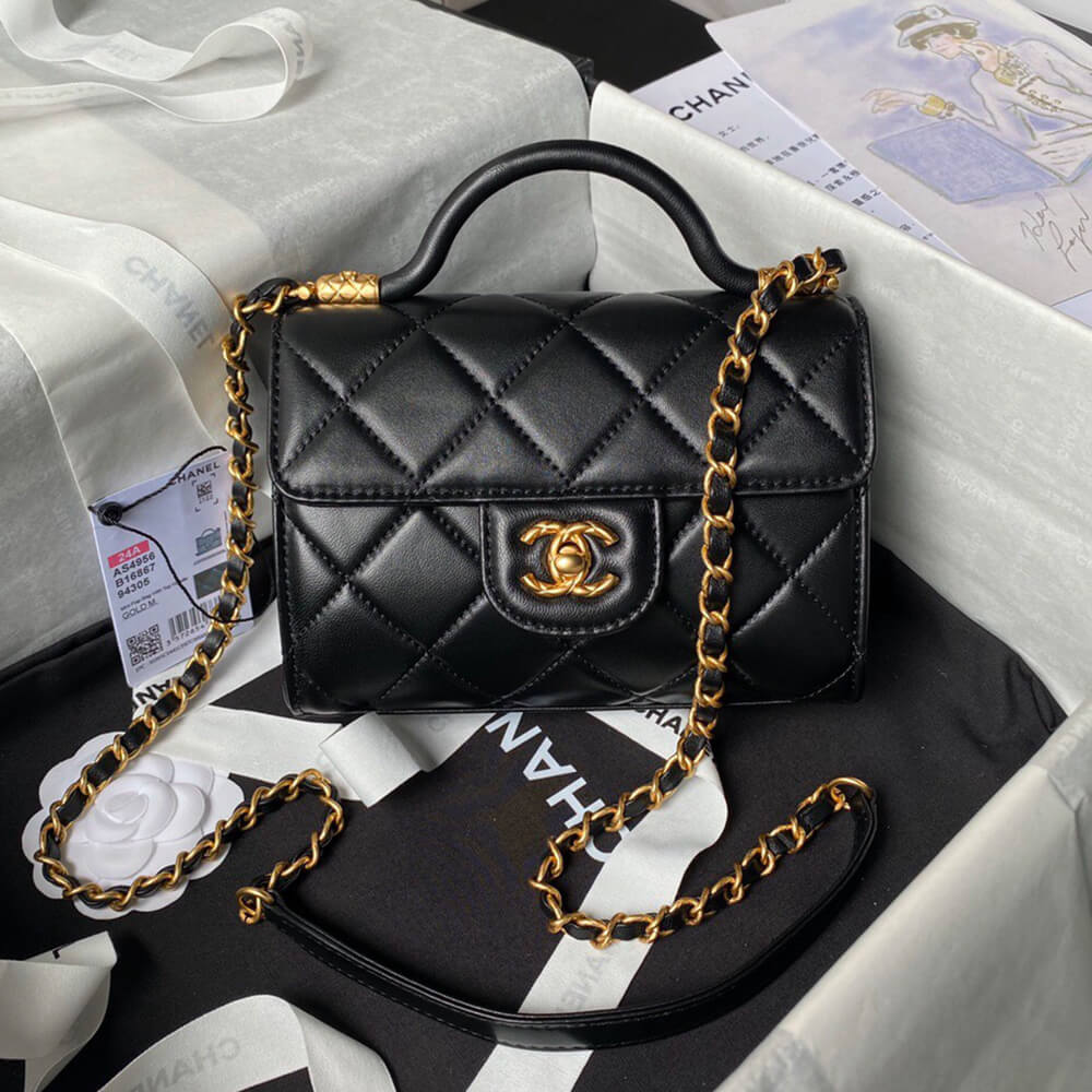 Mini-sac à rabat avec poignée supérieure 