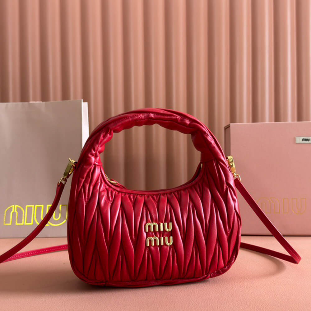 Small Wander Matelasse Nappa Leather Hobo Bag