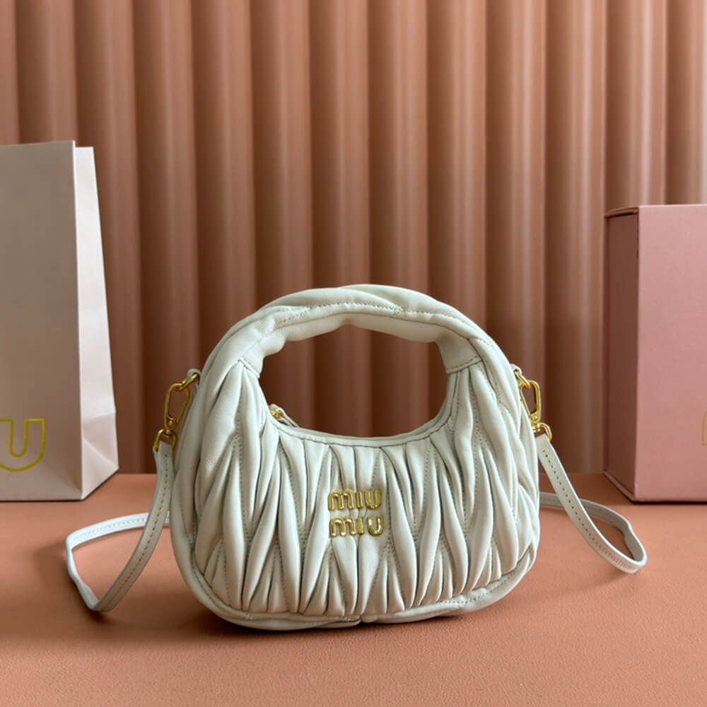 Mini Wander Matelasse Nappa Leather Hobo Bag