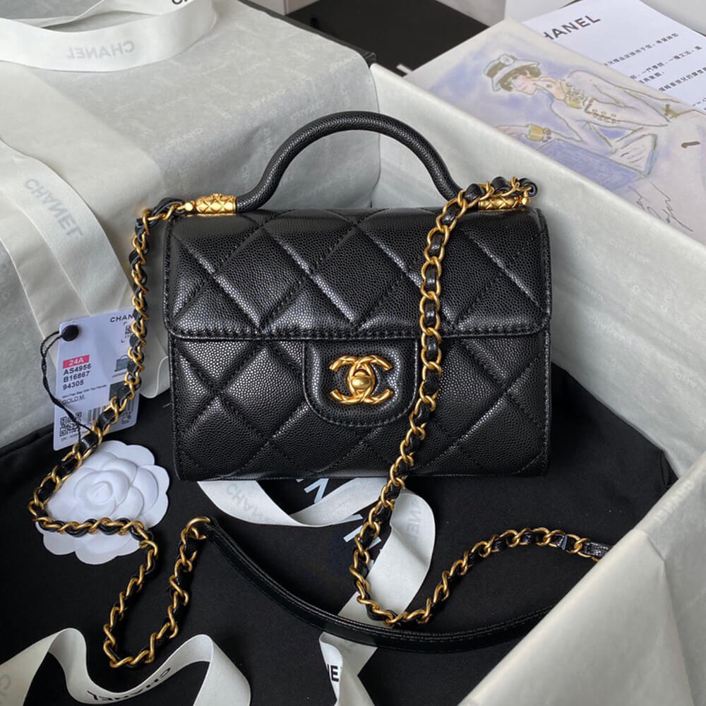 Mini-sac à rabat avec poignée supérieure 
