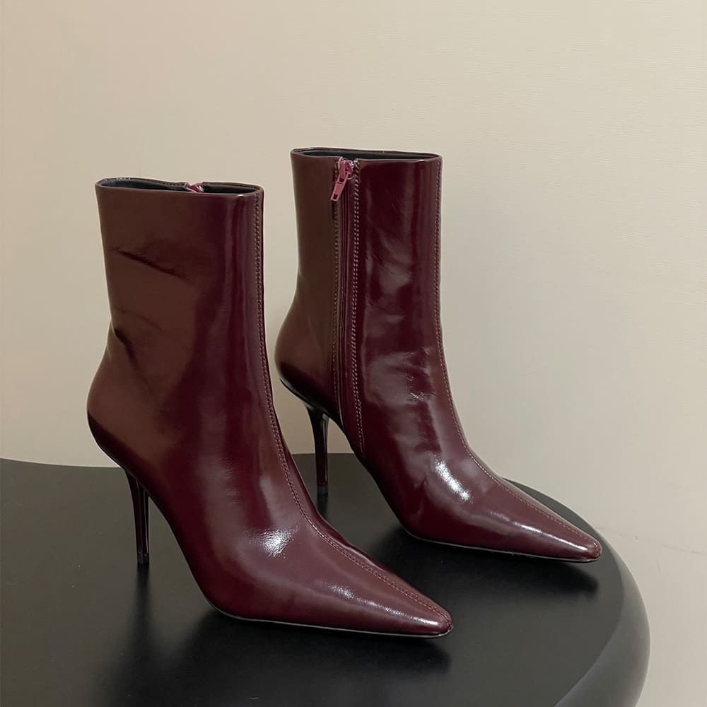 Ashley Booties in Smooth Leather