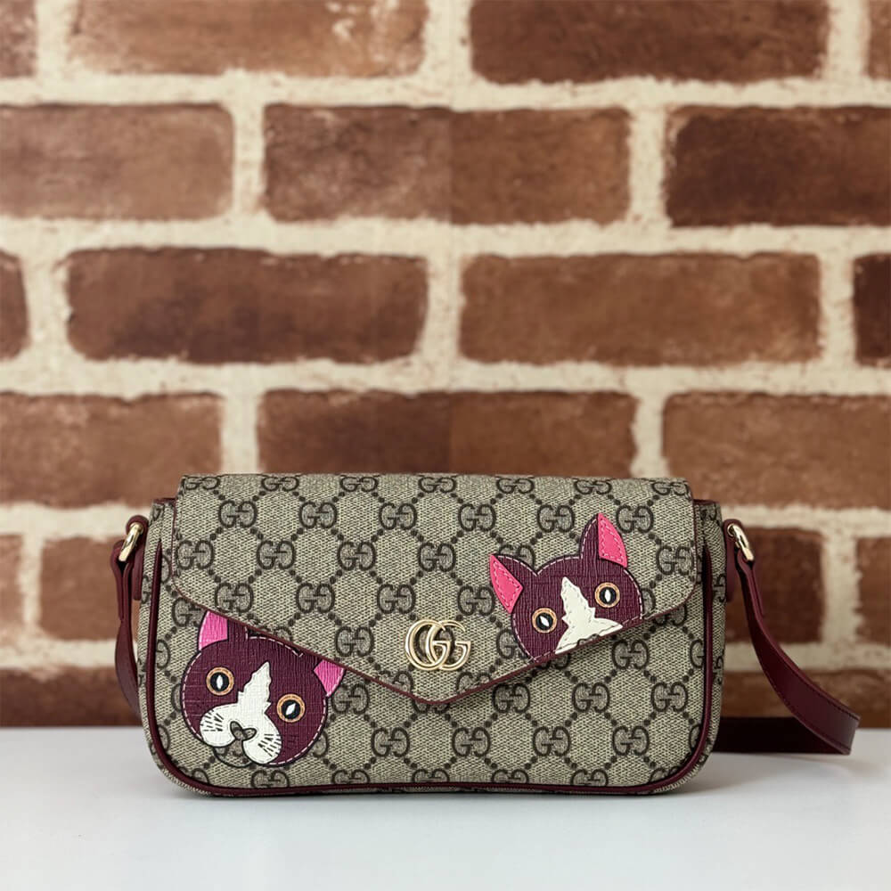 Supreme Monogram Cat Print Mini Shoulder Bag