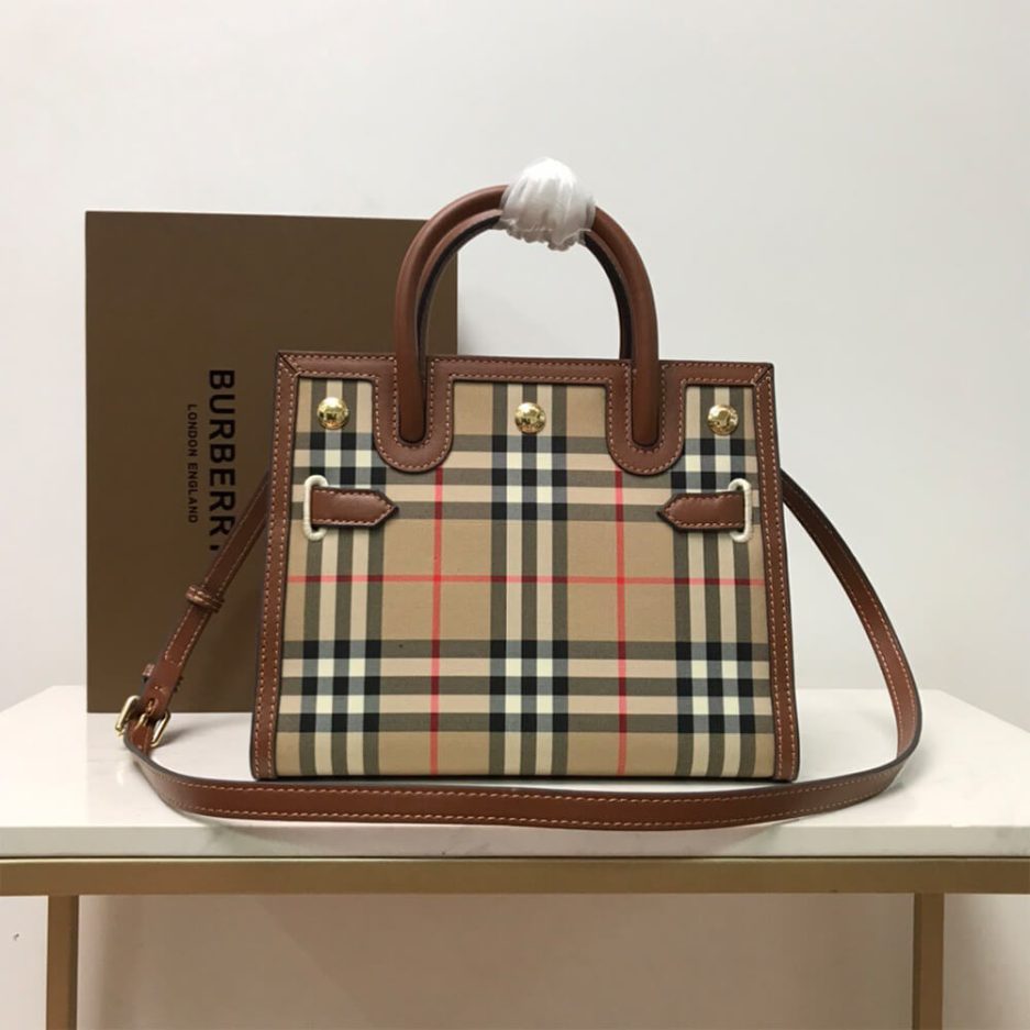 Mini Vintage Check Two Handle Title Bag
