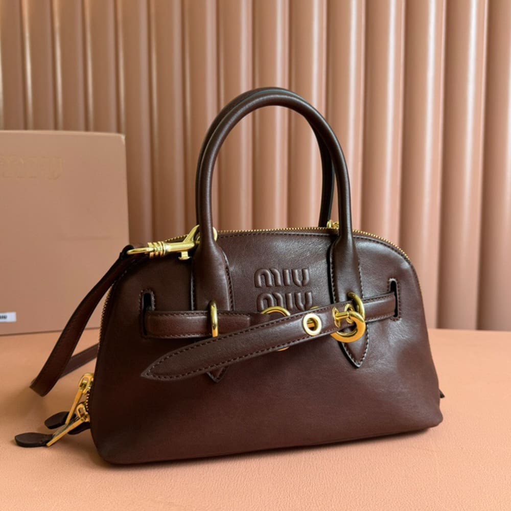 Small Aventure Nappa Leather Top-Handle Bag