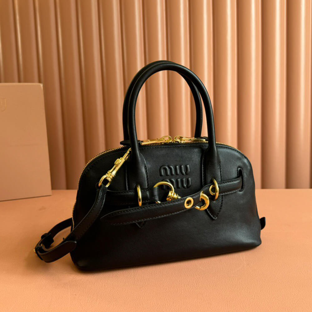 Small Aventure Nappa Leather Top-Handle Bag