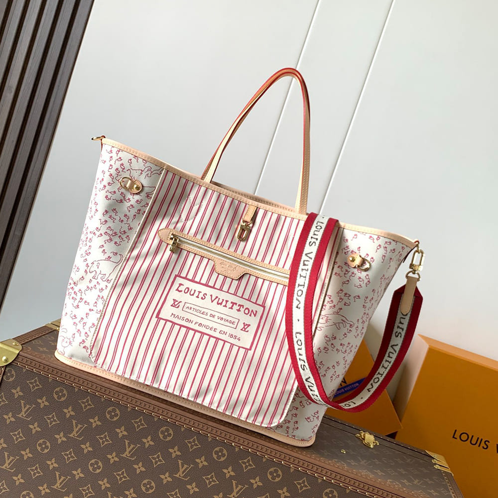 Whimsical Cat Monogram Tote Set