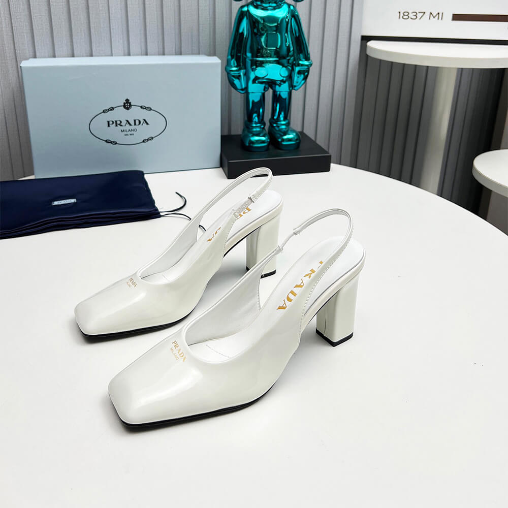 Patent Leather Slingback Pumps 85 mm