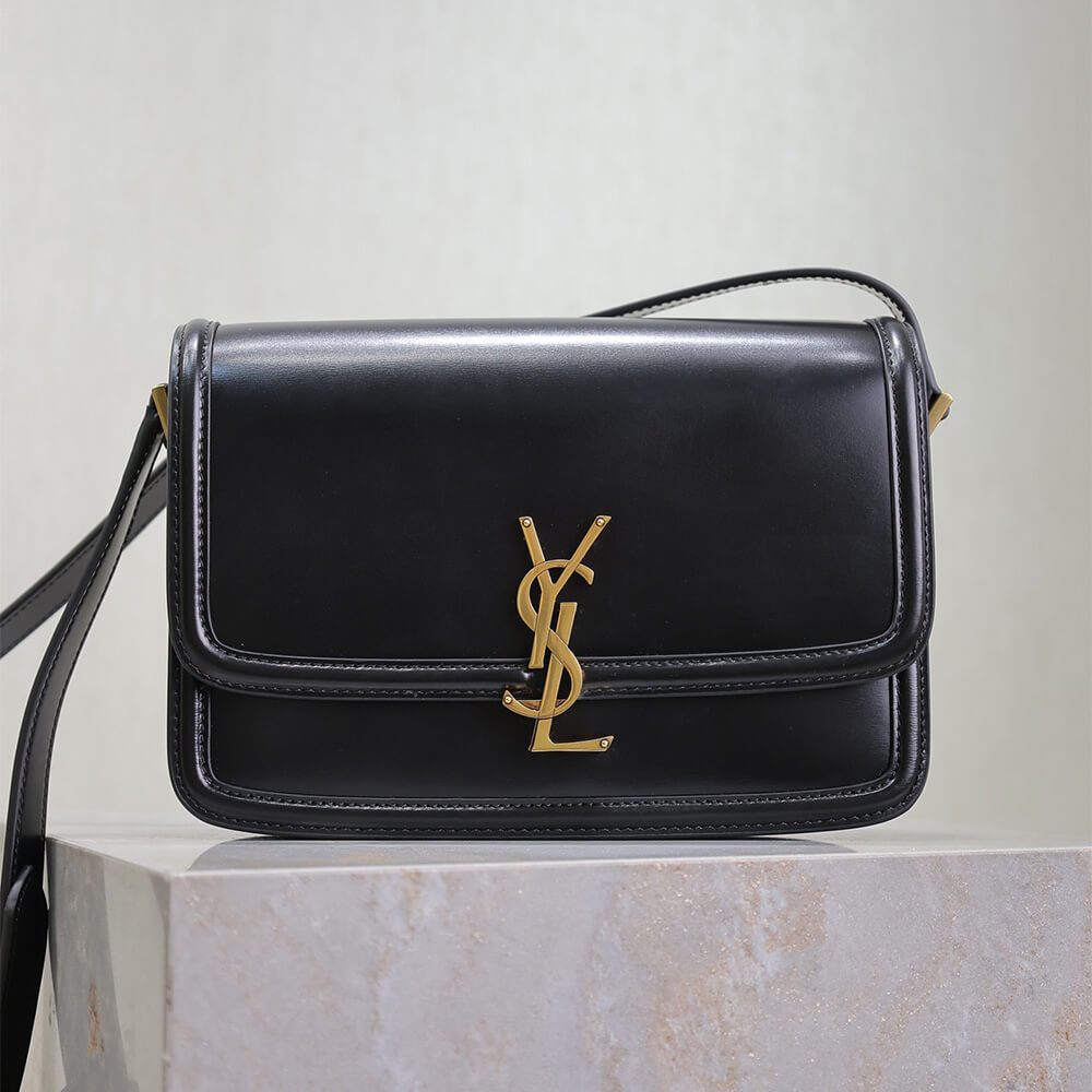 Solferino Medium Satchel in Box Saint Laurent