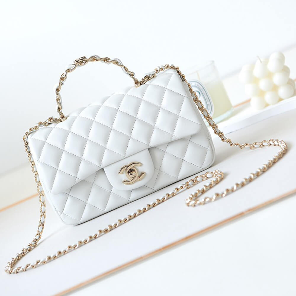 Mini-sac à rabat avec poignée supérieure 