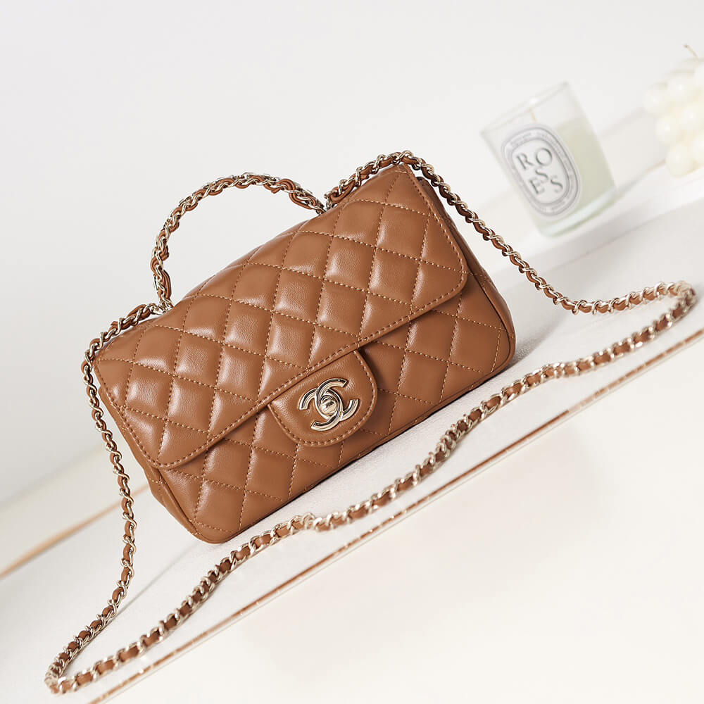 Mini-sac à rabat avec poignée supérieure 