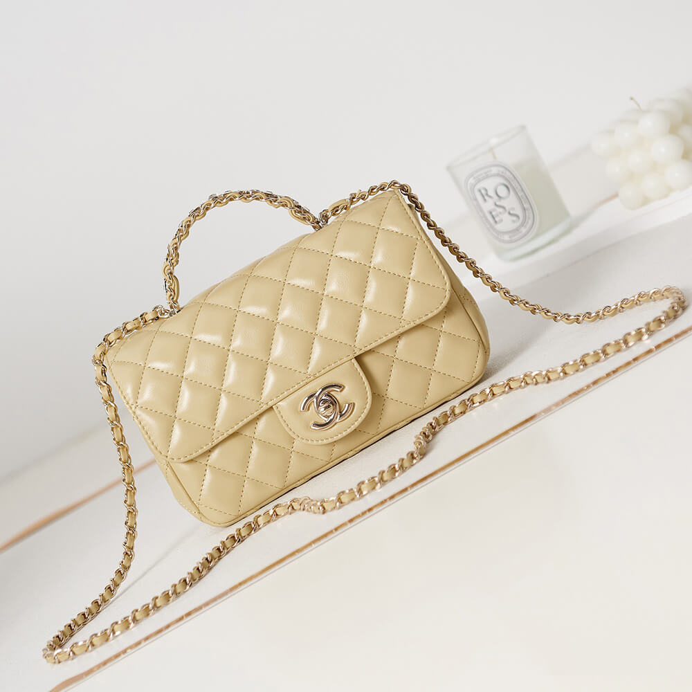 Mini-sac à rabat avec poignée supérieure 