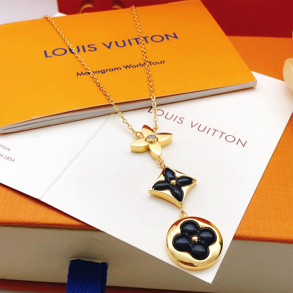 Color Blossom Lariat Halskette