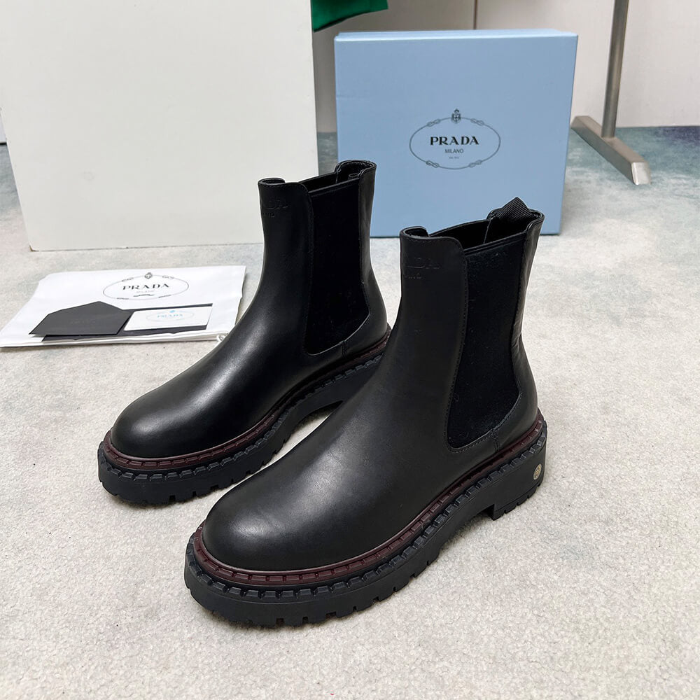 Double Chocolate Leather Chelsea Boots