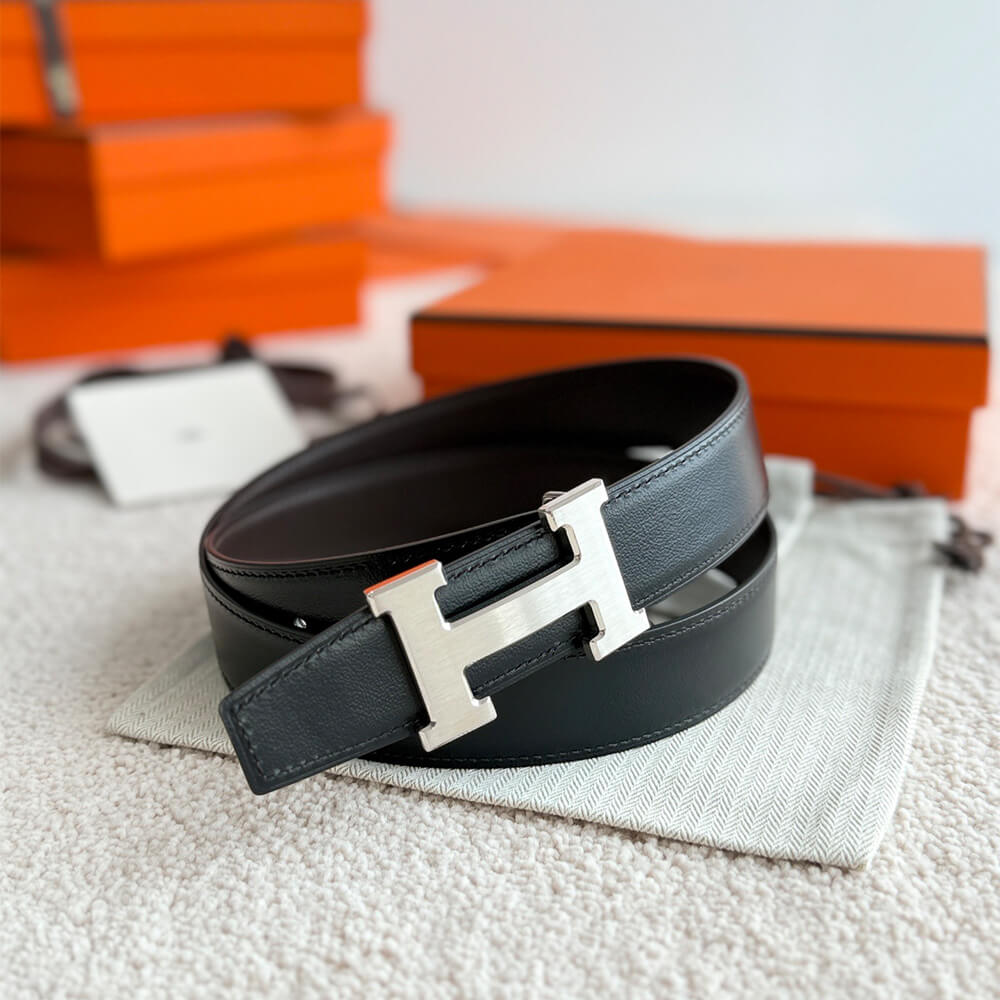 H Belt B*ckle & R*versible L*ather Strap 32 mm