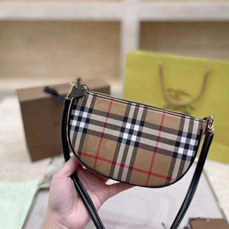 Olympia Pouch Checked Shoulder Bag