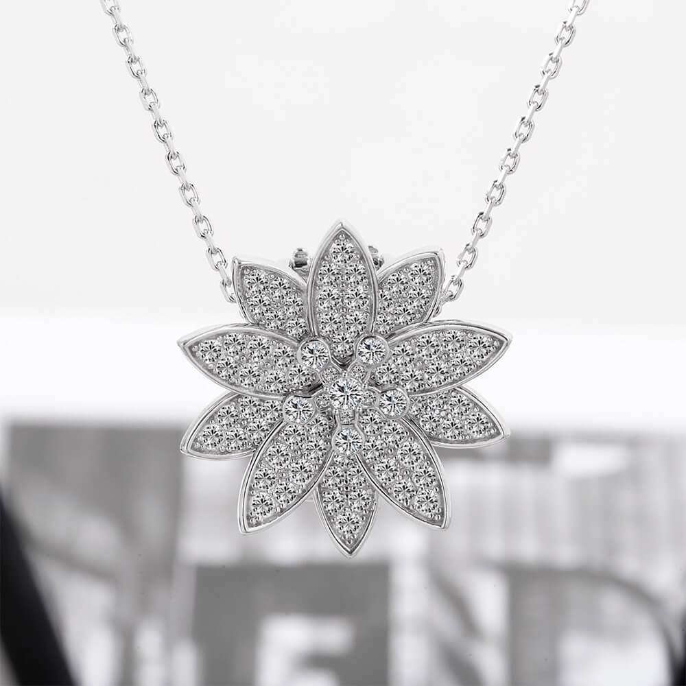 Arpels Lotus Clip Pendant, Medium Model