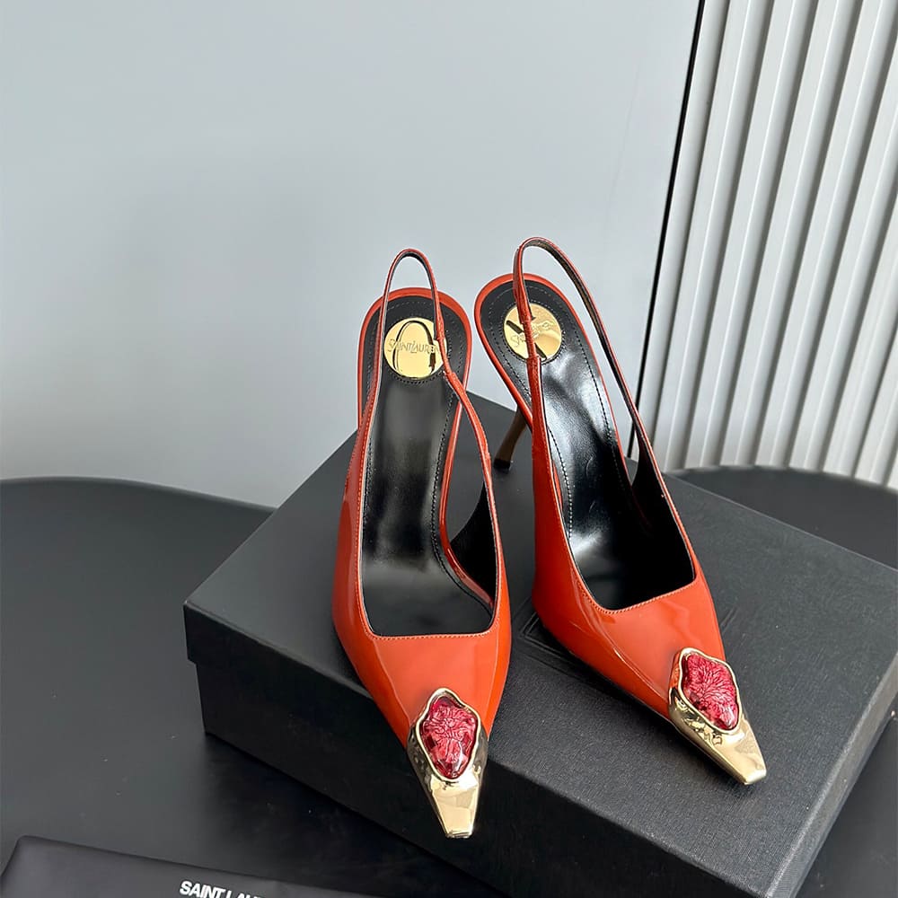 Loulou Slingback Pumps in Patent Leather
