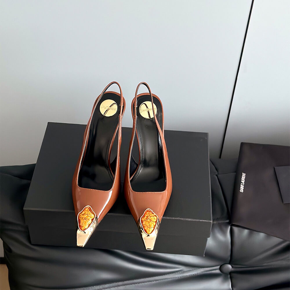 Loulou Slingback Pumps in Patent Leather