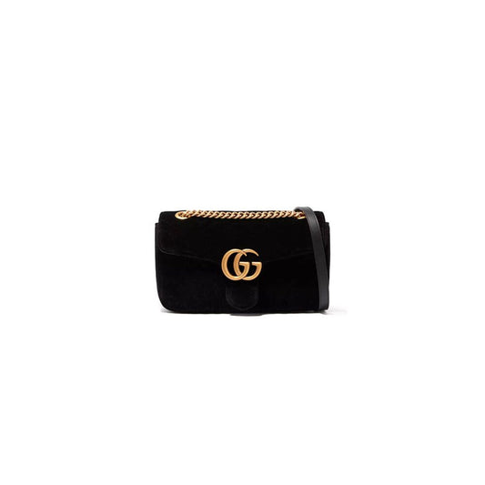 GG Velvet Small Marmont shoulder bag