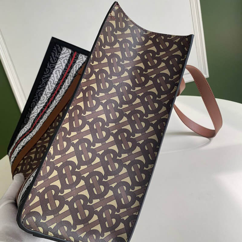 Monogram Stripe E-Canvas Tote