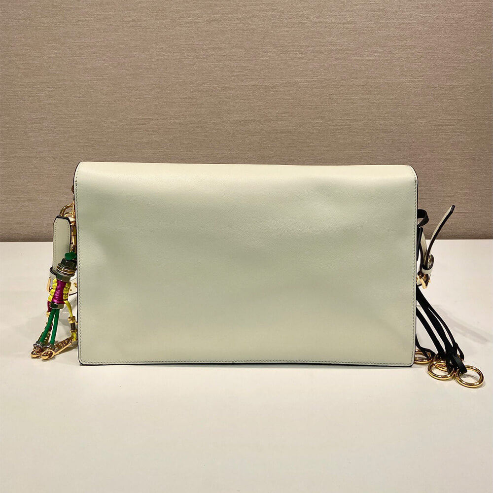 Soft Sound Large Leather Shoulder Bag with Charms