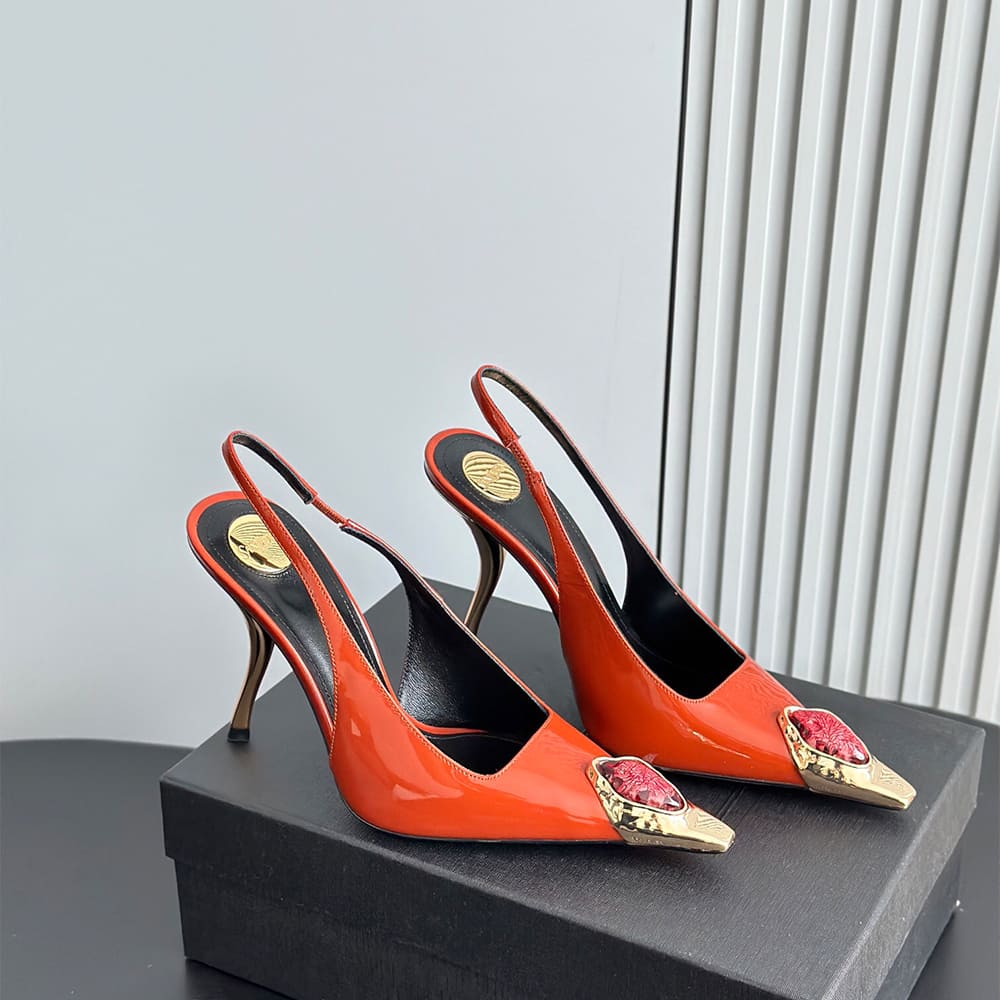 Loulou Slingback Pumps in Patent Leather