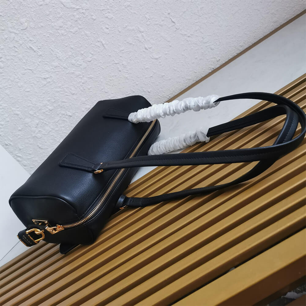 Medium Leather Top-Handle Bag with Padlock